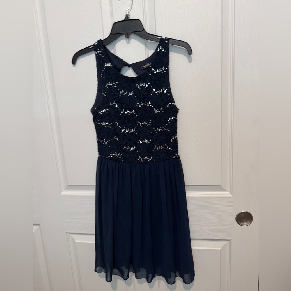 Blue sequin cutout dress from JCPenney size 7